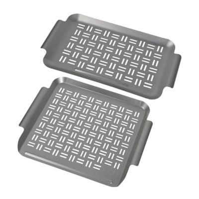 Just Grillin&#39; Grill Toppers in Black (Set of 2)
