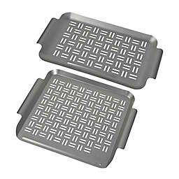 Just Grillin' Grill Toppers in Black (Set of 2)