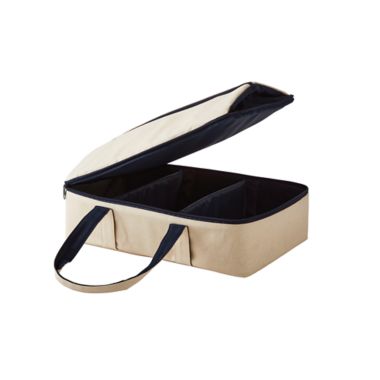 Our Table&trade; 10.56 qt. Insulated Casserole Tote in Cream/Blue. View a larger version of this product image.