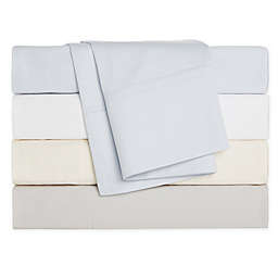 Nestwell™ Cotton Percale 400-Thread-Count Queen Flat Sheet in Ether