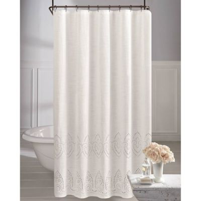 Wamsutta Vintage Eyelet Shower Curtain, Bed Bath And Beyond Extra Long White Shower Curtain