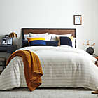 Alternate image 5 for Studio 3B&trade; 3-Piece King Pinstripe Comforter Set in Coconut Milk/Navy