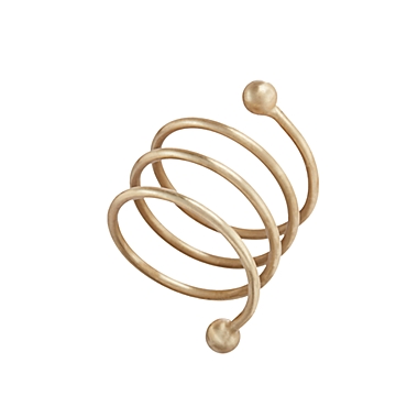 Studio 3B&trade; Spiral Napkin Ring in Gold. View a larger version of this product image.