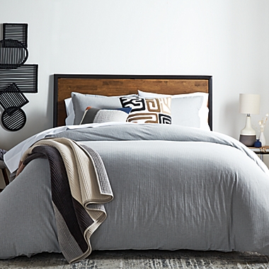 Studio 3B&trade; Woven Stripe 3-Piece King Comforter Set in Grey. View a larger version of this product image.