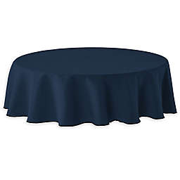 Studio 3B™ Merrowed Linen Blend 70-Inch Round Tablecloth in Navy