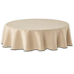 Studio 3B™ Merrowed Linen Blend 70-Inch Round Tablecloth in Sand