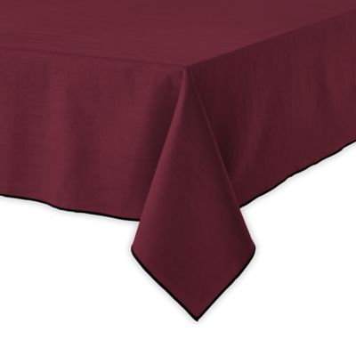 Studio 3B&trade; Merrowed Linen Blend 60-Inch x 144-Inch Oblong Tablecloth in Wine