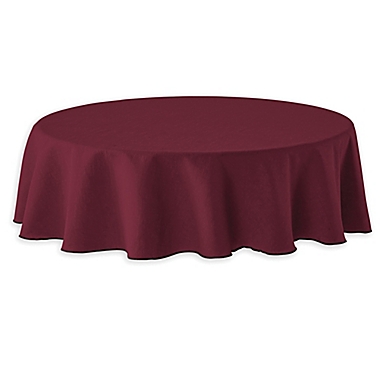 Studio 3B&trade; Merrowed Linen Blend 70-Inch Round Tablecloth in Wine. View a larger version of this product image.