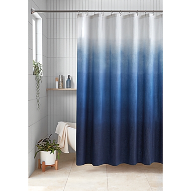 Studio 3B&trade; 72-Inch x 72-Inch Benji Modern Ombre Shower Curtain in True Navy. View a larger version of this product image.