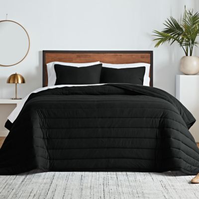 Studio 3B&trade; Solid Modal Jersey 3-Piece Full/Queen Comforter Set in Black