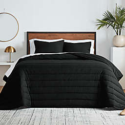 Studio 3B™ Solid Modal Jersey 3-Piece Full/Queen Comforter Set in Black