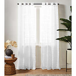 Studio 3B™ Semicircle Sheer 95-Inch Window Curtain Panel in Linen (Single)