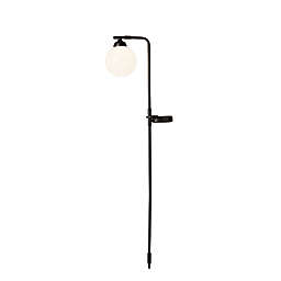 Studio 3B™ Frosted Orb Outdoor Stake Solar Light in Matte Black
