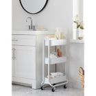 Alternate image 1 for Squared Away&trade; 3-Tier Narrow Utility Storage Cart in White