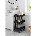 Alternate image 1 for Squared Away&trade; 3-Tier Utility Storage Cart in Black