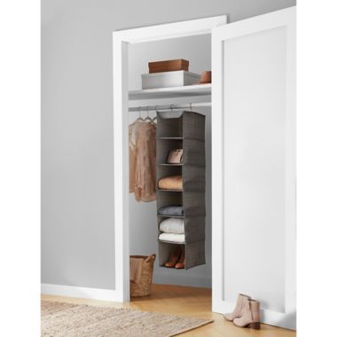 Squared Away&trade; Arrow Weave 6-Shelf Hanging Organizer. View a larger version of this product image.