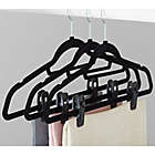 Alternate image 1 for Squared Away&trade; Slimline Hanger Clips in Black (Set of 12)