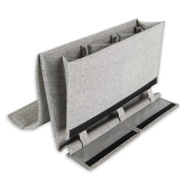 Squared Away&trade; Arrow Weave Bedside Caddy in Grey. View a larger version of this product image.