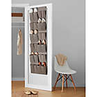 Alternate image 1 for Squared Away&trade; Arrow Weave 24-Pocket Over-the-Door Shoe Organizer in Grey