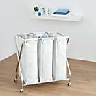 Alternate image 1 for Squared Away 3-Compartment Rolling Laundry Sorter with 3 Removable Bags
