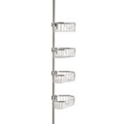 Squared Away&trade; NeverRust&reg; Aluminum 4-Tier Shower Caddy in Satin Chrome
