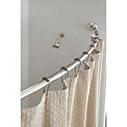 Alternate image 1 for Squared Away&trade; NeverRust&trade; Aluminum Single Curved Shower Rod in Brushed Nickel