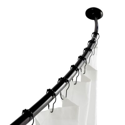 Matte Black Shower Rod Bed Bath Beyond, 60 Inch Matte Black Shower Curtain Rod