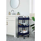 Alternate image 2 for Squared Away&trade; 3-Tier Rolling Utility Storage Cart in Blue Depths