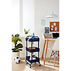Alternate image 1 for Squared Away&trade; 3-Tier Rolling Utility Storage Cart in Blue Depths