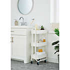 Alternate image 2 for Squared Away&trade; 3-Tier Narrow Utility Storage Cart in Bright White