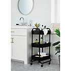 Alternate image 2 for Squared Away&trade; 3-Tier Rolling Utility Storage Cart in Tuxedo