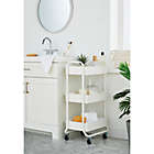 Alternate image 2 for Squared Away&trade; 3-Tier Rolling Utility Storage Cart in Bright White