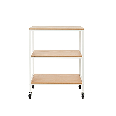 Squared Away&trade; 3-Tier Rolling Utility Cart in Bright White. View a larger version of this product image.