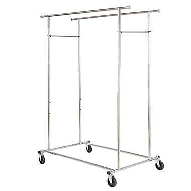 Simply Essential&trade; Commercial Grade Dual Bar Adjustable Garment Rack. View a larger version of this product image.