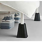 Alternate image 1 for Simply Essential&trade; Extra Tall Bed Lifts in Black (Set of 4)