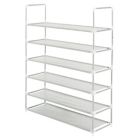 Alternate image 2 for Simply Essential&trade; 6-Tier Fabric Shoe Rack in Grey