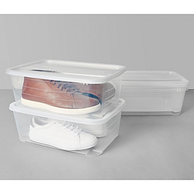 Simply Essential&trade; Large Stackable Shoe Boxes (Set of 4). View a larger version of this product image.