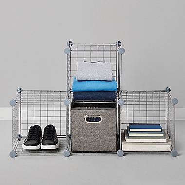 Simply Essential&trade; 12-Inch Wire Cube Grid in Grey (Set of 4). View a larger version of this product image.