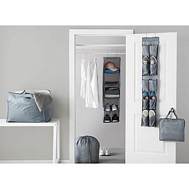 Simply Essential&trade; 5-Piece Closet Organizer Set in Grey. View a larger version of this product image.