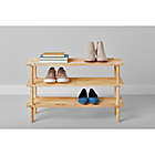 Alternate image 1 for Simply Essential&trade; 3-Tier Wood Shoe Rack in Natural