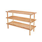 Alternate image 0 for Simply Essential&trade; 3-Tier Wood Shoe Rack in Natural
