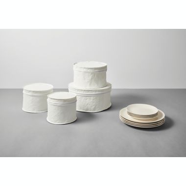 Simply Essential&trade; 4-Piece Quilted Dinnerware Storage Set in White. View a larger version of this product image.