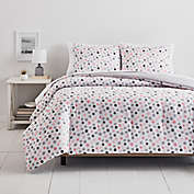 Simply Essential&trade; Dots 2-Piece Twin/Twin XL Duvet Cover Set in Pink/Grey