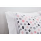 Alternate image 1 for Simply Essential&trade; Dots 3-Piece King Duvet Cover Set in Pink/Grey