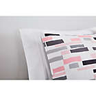 Alternate image 1 for Simply Essential&trade; Broken Stripe 2-Piece Twin/Twin XL Duvet Cover Set in Grey/Blush