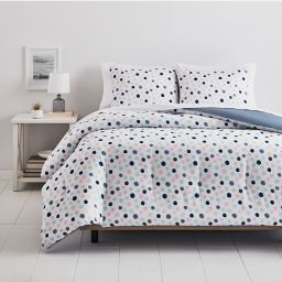 Simply Essential™ Dots 3-Piece Full/Queen Comforter Set in Indigo/Pink