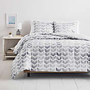 Simply Essential&trade; Watercolor Chevron 2-Piece Twin/Twin XL Comforter Set in Grey