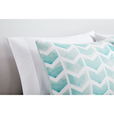 Simply Essential&trade; Watercolor Chevron 3-Piece King Duvet Cover Set in Blue. View a larger version of this product image.
