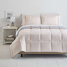 Simply Essential™ Box Stitch 6-Piece Twin/Twin XL Comforter Set in Rose