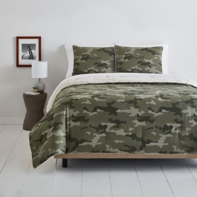 CAMOUFLAGE ARMY REVERSIBLE LIGHT BLANKET FLANNEL VERY SOFTY AND WARM KING SIZE